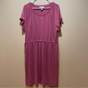 Saturday Sunday by Anthropologie Pink Ribbed Dress